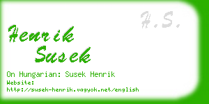 henrik susek business card